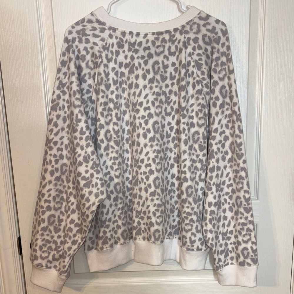 Victoria's Secret Gray and White Animal Print Sweatshirt - Picture 2 of 3